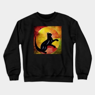 Deco Black Cat Crewneck Sweatshirt